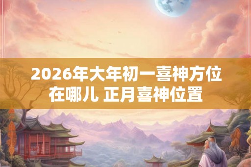 2026年大年初一喜神方位在哪儿 正月喜神位置