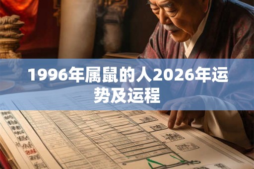 1996年属鼠的人2026年运势及运程