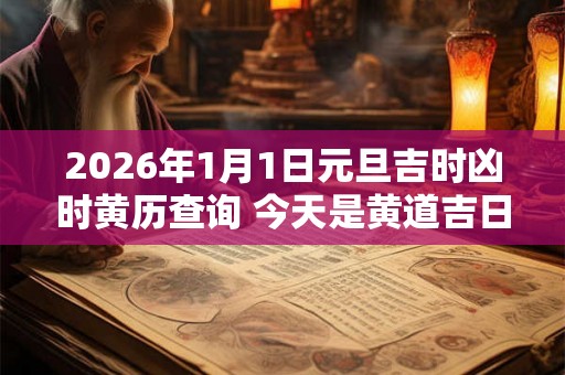 2026年1月1日元旦吉时凶时黄历查询 今天是黄道吉日吗