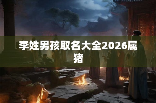 李姓男孩取名大全2026属猪