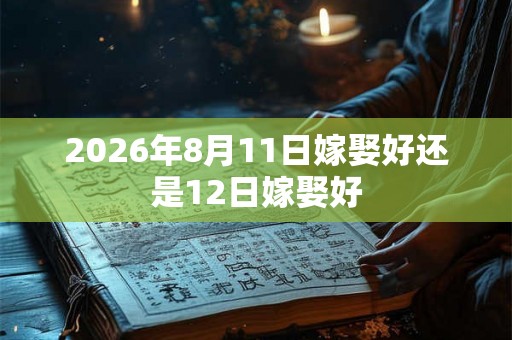 2026年8月11日嫁娶好还是12日嫁娶好