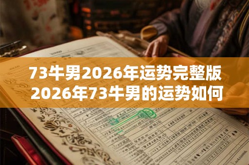 73牛男2026年运势完整版 2026年73牛男的运势如何 73牛男2026年运势完整版 2026年73牛男的运势如何