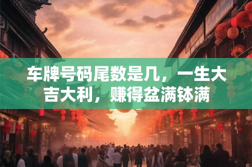 车牌号码尾数是几,一生大吉大利,赚得盆满钵满 车牌号码尾数是几,一生大吉大利,赚得盆满钵满