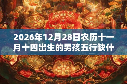 2026年12月28日农历十一月十四出生的男孩五行缺什么