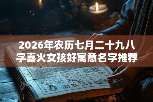 2026年农历七月二十九八字喜火女孩好寓意名字推荐