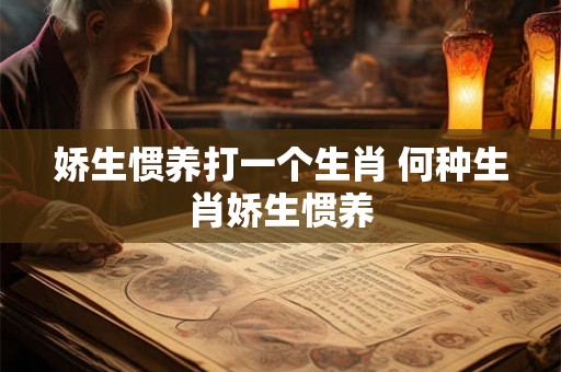 娇生惯养打一个生肖 何种生肖娇生惯养