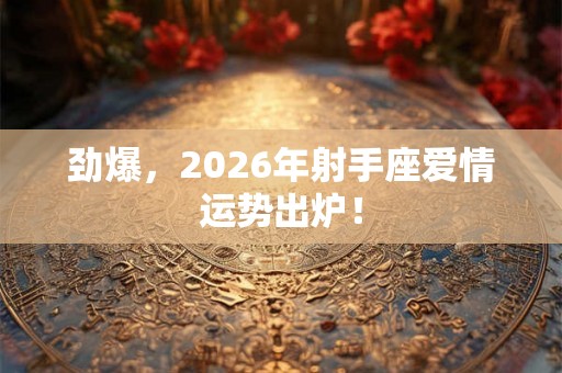 劲爆,2026年射手座爱情运势出炉! 劲爆,2026年射手座爱情运势出炉!