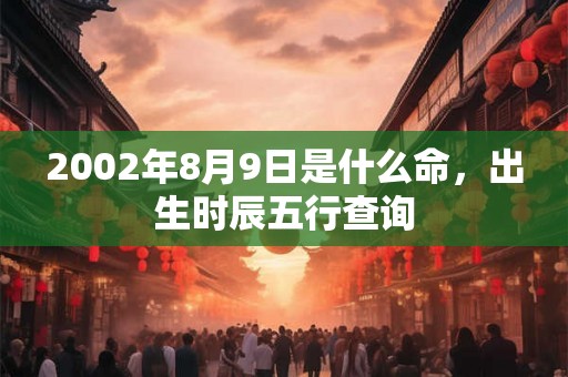 2002年8月9日是什么命,出生时辰五行查询 2002年8月9日是什么命,出生时辰五行查询