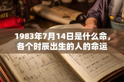 1983年7月14日是什么命，各个时辰出生的人的命运