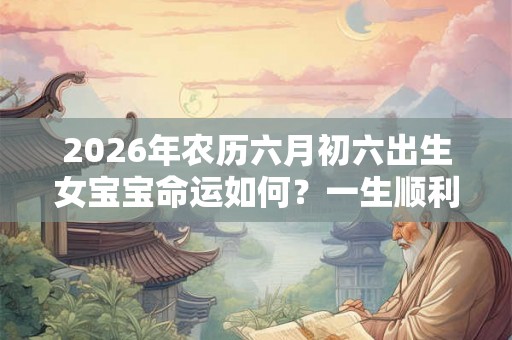 2026年农历六月初六出生女宝宝命运如何?一生顺利吗? 2026年农历六月初六出生女宝宝命运如何?一生顺利吗?