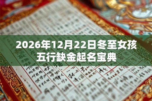 2026年12月22日冬至女孩五行缺金起名宝典