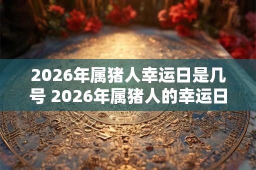 2026年属猪人幸运日是几号 2026年属猪人的幸运日是哪天