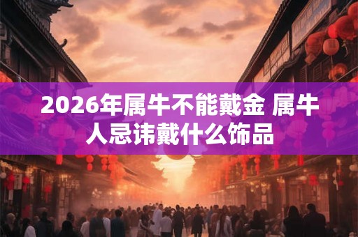 2026年属牛不能戴金 属牛人忌讳戴什么饰品