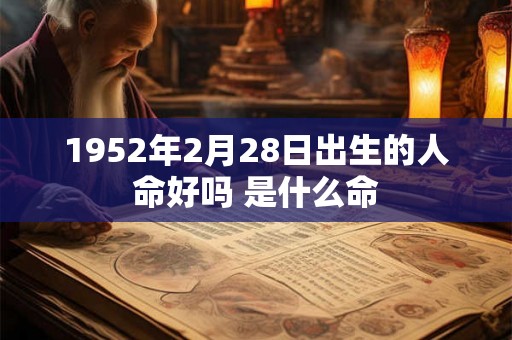 1952年2月28日出生的人命好吗 是什么命