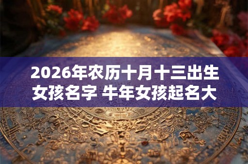 2026年农历十月十三出生女孩名字 牛年女孩起名大全
