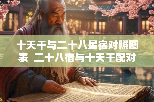 十天干与二十八星宿对照图表  二十八宿与十天干配对