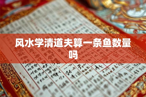 风水学清道夫算一条鱼数量吗