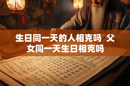 生日同一天的人相克吗  父女同一天生日相克吗