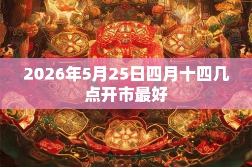 2026年5月25日四月十四几点开市最好 2026年5月25日四月十四几点开市最好