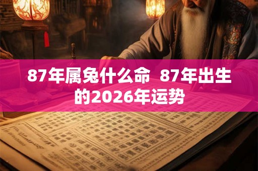 87年属兔什么命 87年出生的2026年运势 87年属兔什么命 87年出生的2026年运势
