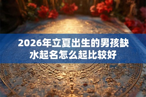 2026年立夏出生的男孩缺水起名怎么起比较好