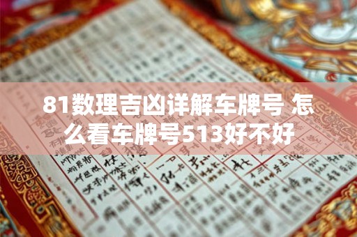 81数理吉凶详解车牌号 怎么看车牌号513好不好