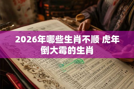 2026年哪些生肖不顺 虎年倒大霉的生肖