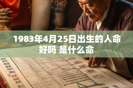 1983年4月25日出生的人命好吗 是什么命 1983年4月25日出生的人命好吗 是什么命