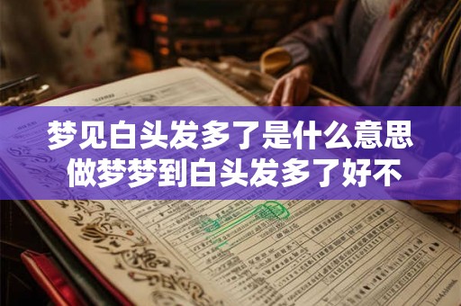 梦见白头发多了是什么意思 做梦梦到白头发多了好不好