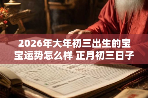 2026年大年初三出生的宝宝运势怎么样 正月初三日子宜忌