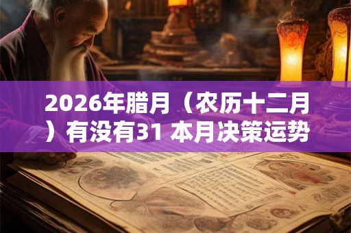 2026年腊月(农历十二月)有没有31 本月决策运势如何 2026年腊月(农历十二月)有没有31 本月决策运势如何