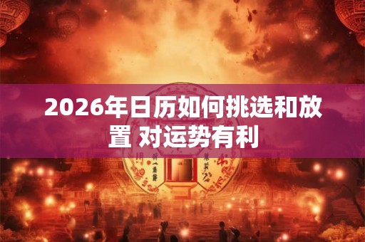 2026年日历如何挑选和放置 对运势有利