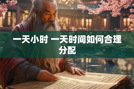 一天小时 一天时间如何合理分配