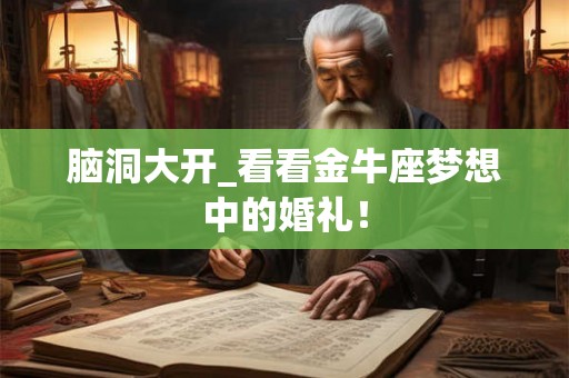 脑洞大开_看看金牛座梦想中的婚礼！