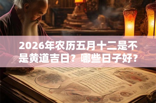 2026年农历五月十二是不是黄道吉日？哪些日子好？