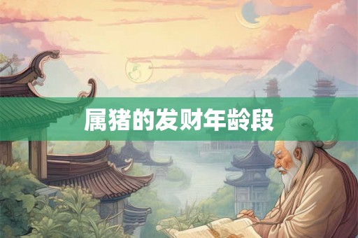 属猪的发财年龄段