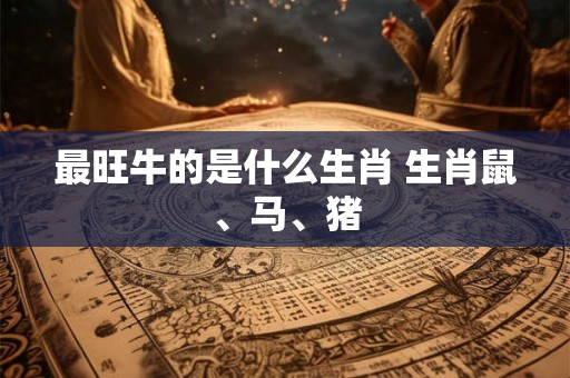 最旺牛的是什么生肖 生肖鼠、马、猪