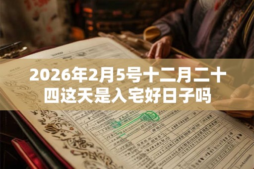 2026年2月5号十二月二十四这天是入宅好日子吗
