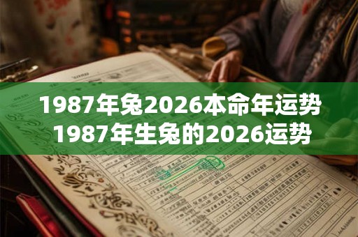 1987年兔2026本命年运势 1987年生兔的2026运势如何
