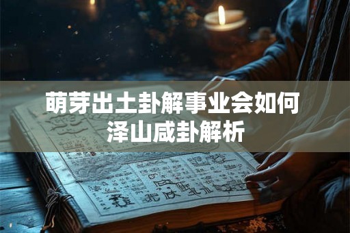 萌芽出土卦解事业会如何 泽山咸卦解析