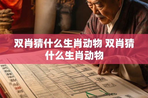 双肖猜什么生肖动物 双肖猜什么生肖动物
