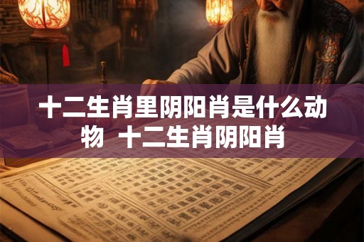 十二生肖里阴阳肖是什么动物  十二生肖阴阳肖