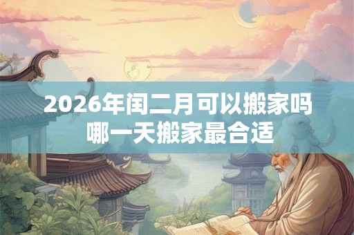2026年闰二月可以搬家吗 哪一天搬家最合适 2026年闰二月可以搬家吗 哪一天搬家最合适