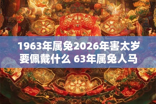 1963年属兔2026年害太岁要佩戴什么 63年属兔人马年犯太岁怎么化解