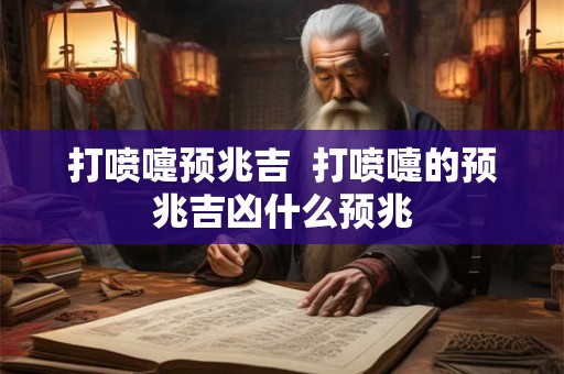 打喷嚏预兆吉  打喷嚏的预兆吉凶什么预兆