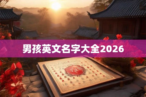 男孩英文名字大全2026