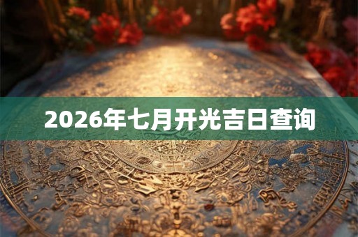 2026年七月开光吉日查询