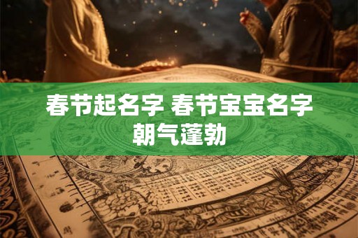 春节起名字 春节宝宝名字朝气蓬勃