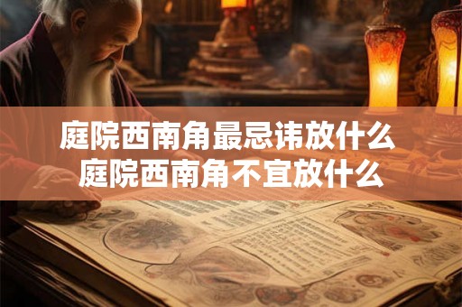 庭院西南角最忌讳放什么 庭院西南角不宜放什么