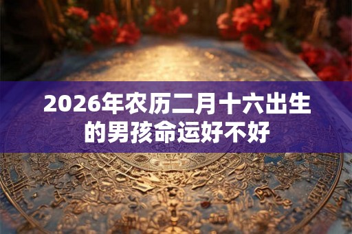 2026年农历二月十六出生的男孩命运好不好